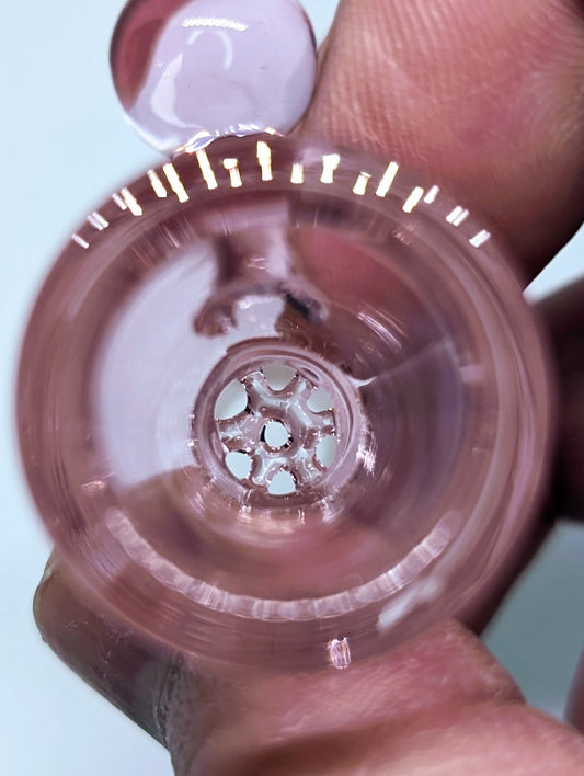 14mm Pink Handle Star Screen Filter Bowl Slide