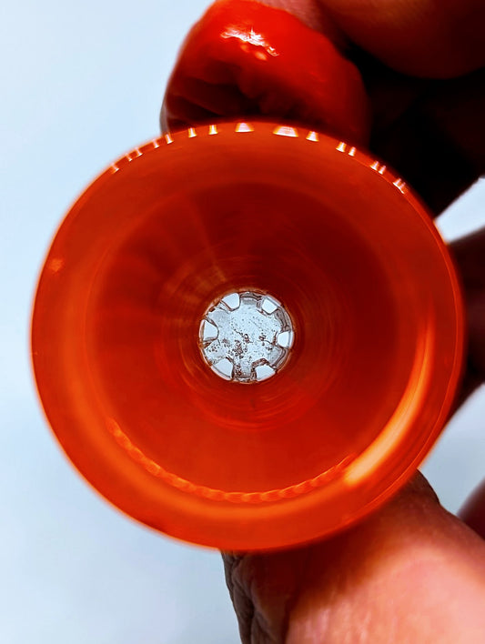 14mm Orange Leaf Handle Star Screen Filter Bowl Slide