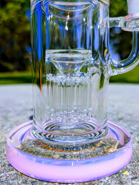 9" Thick & Heavy Pink Tree Perc Incycler Recycler