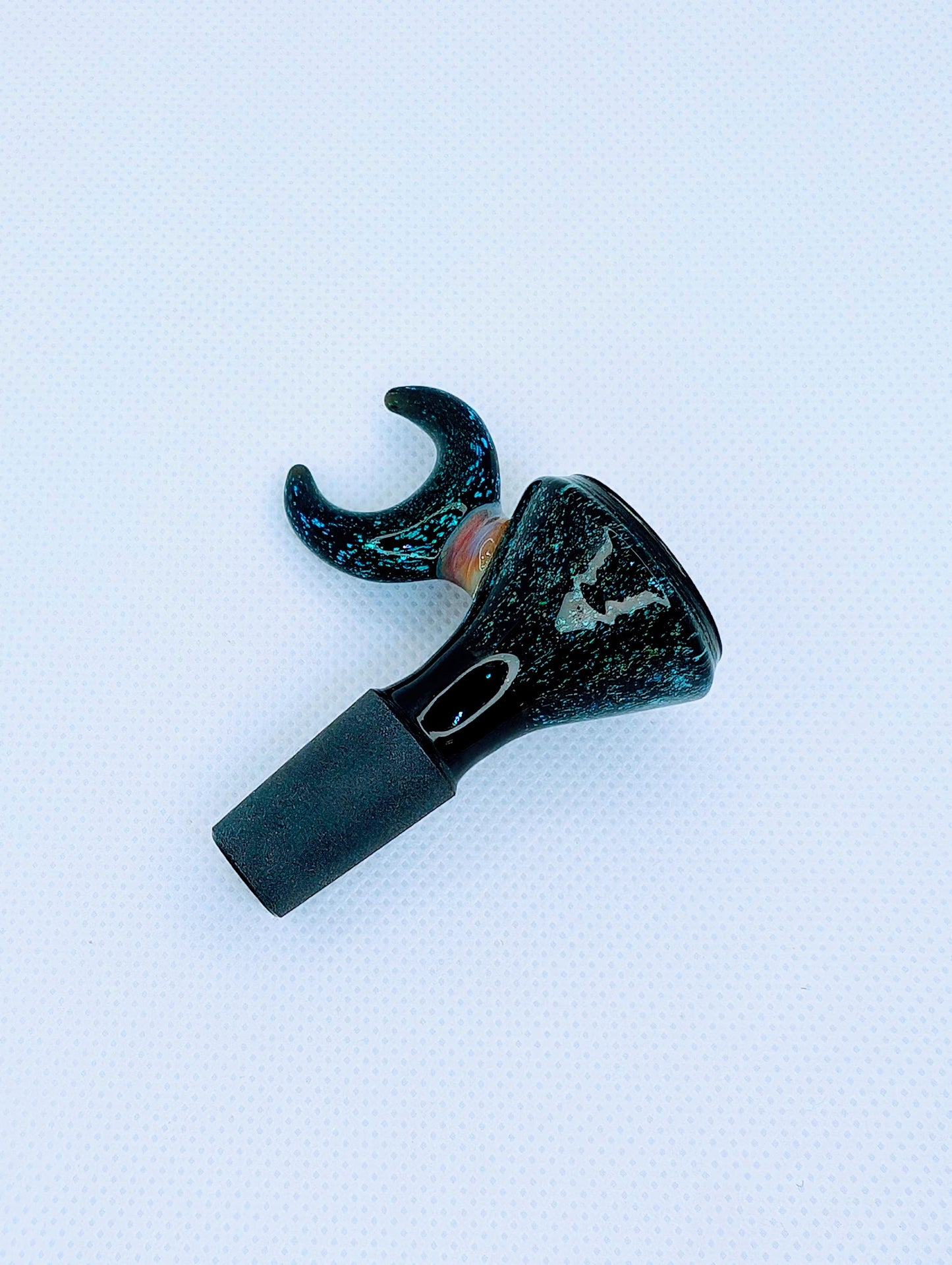 14mm Crescent Moon Crushed Opal Filter Screen Bowl Slide