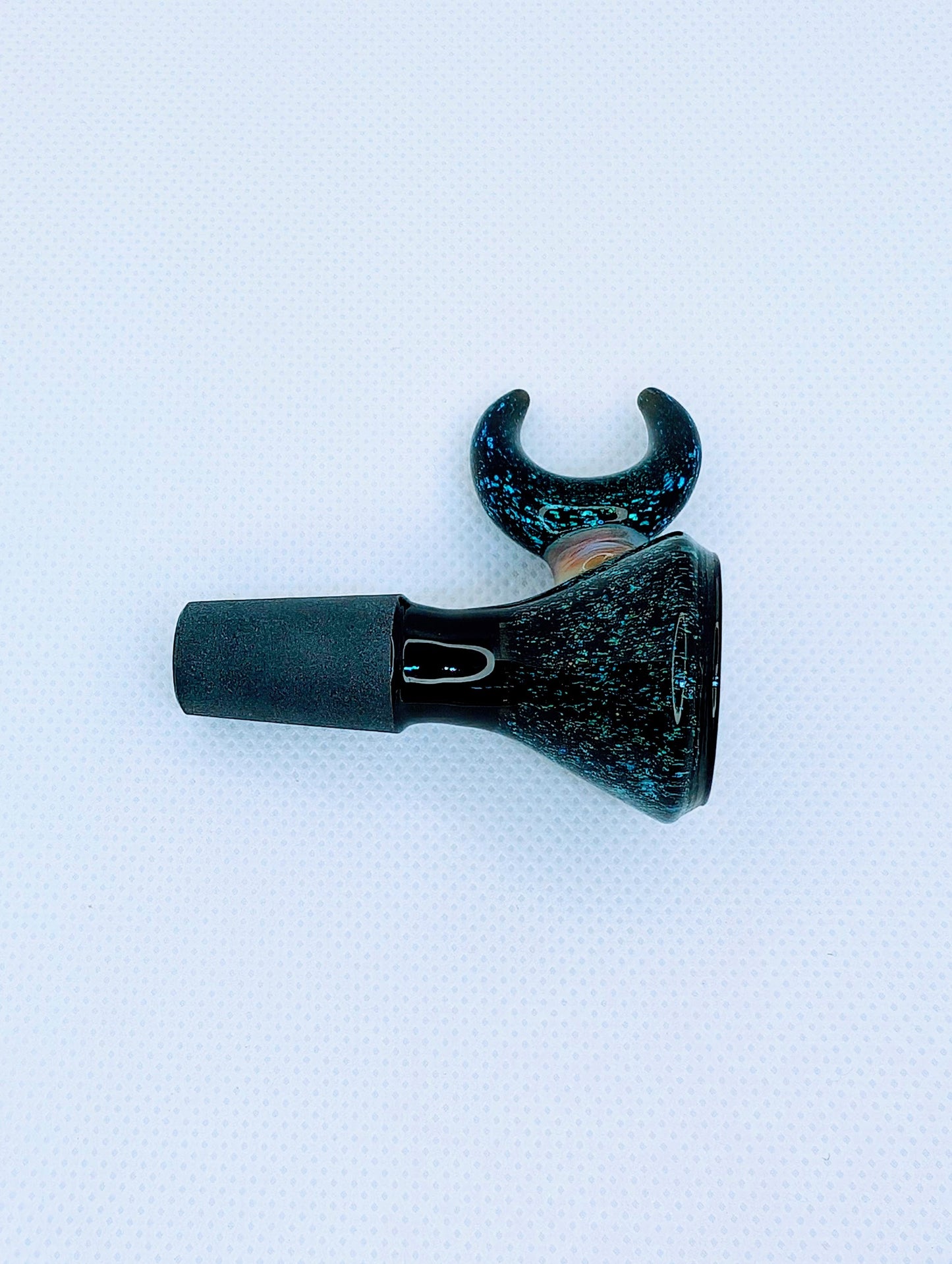 14mm Crescent Moon Crushed Opal Filter Screen Bowl Slide