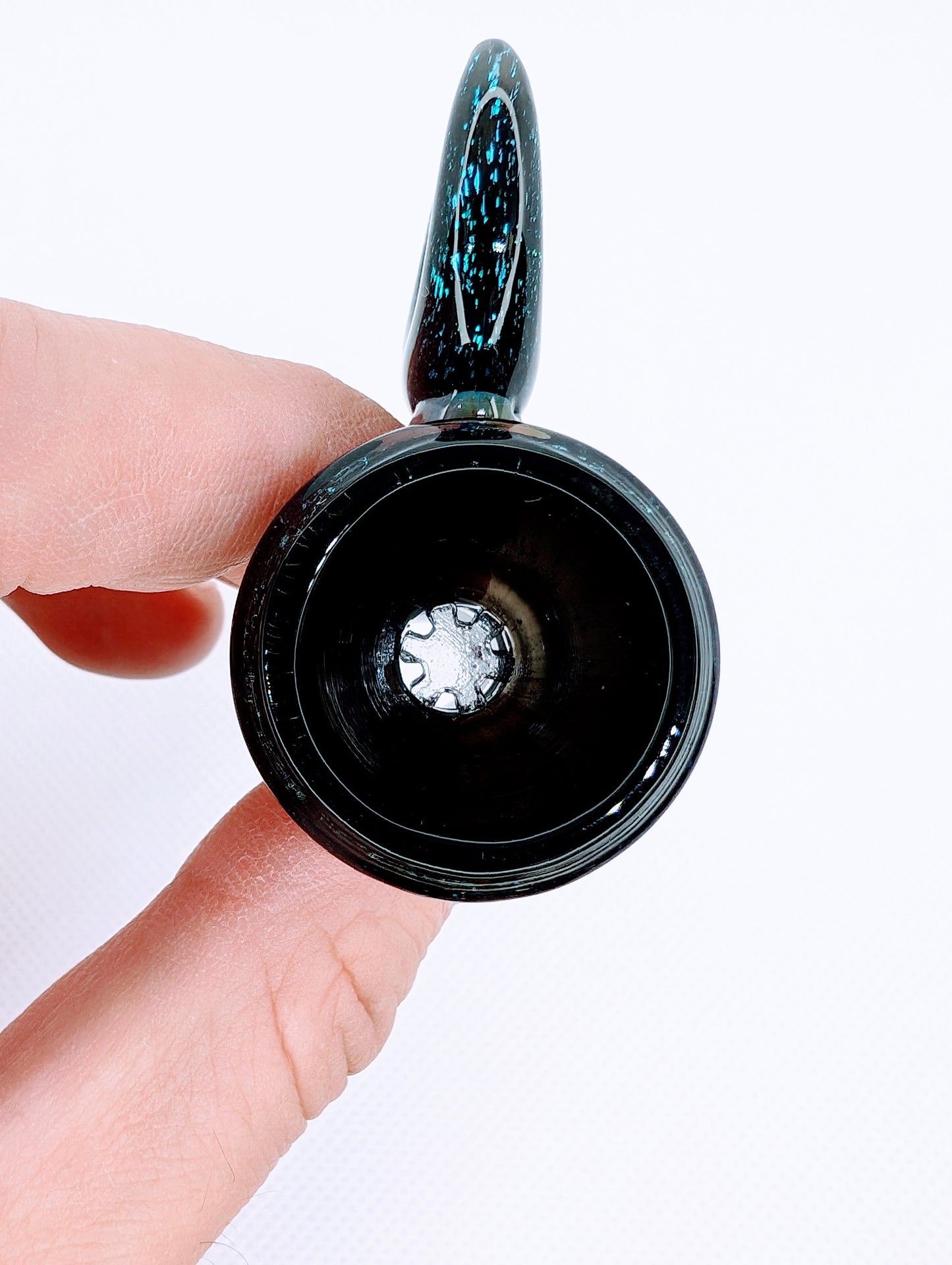 14mm Crescent Moon Crushed Opal Filter Screen Bowl Slide