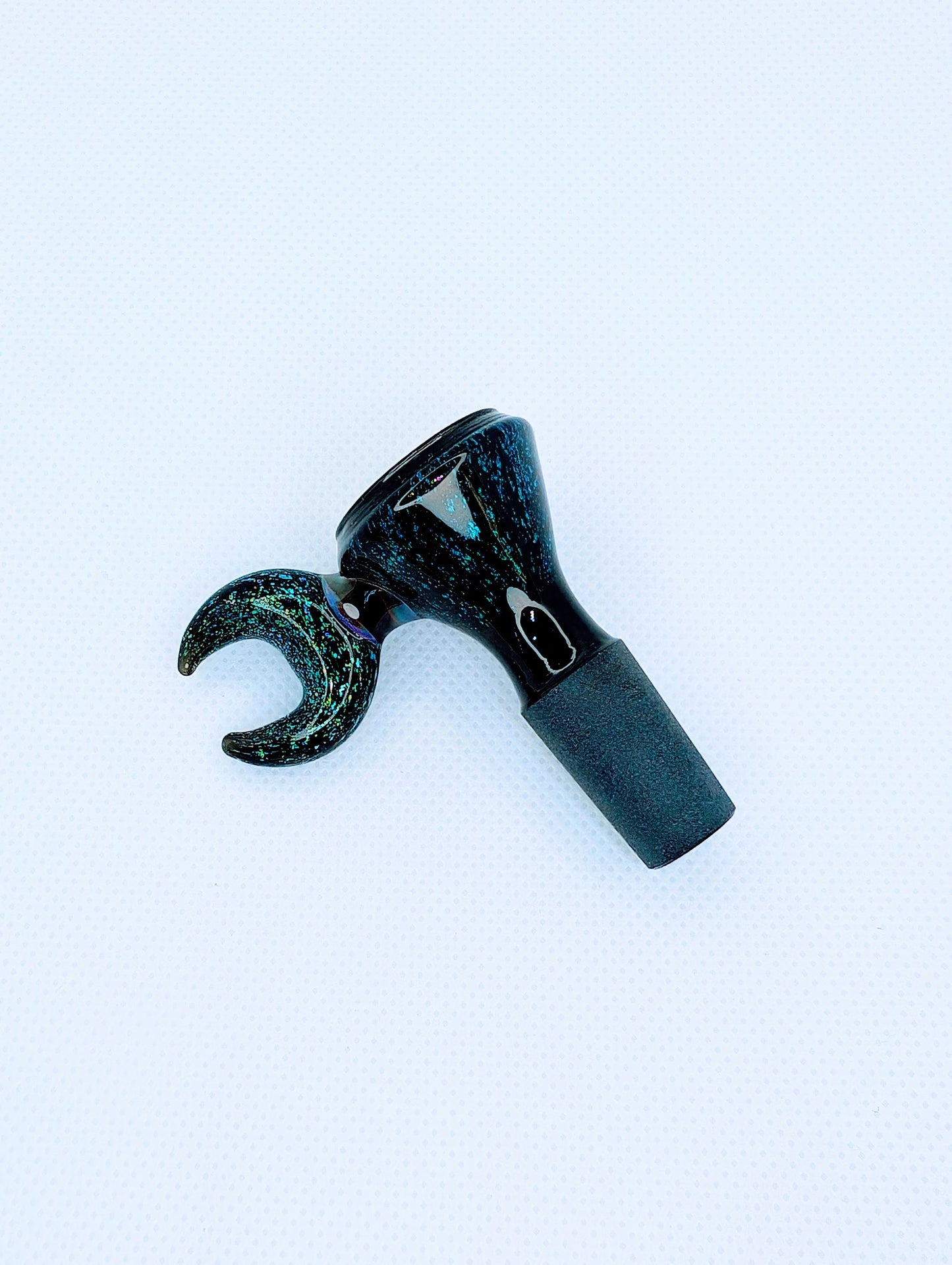 14mm Crescent Moon Crushed Opal Filter Screen Bowl Slide