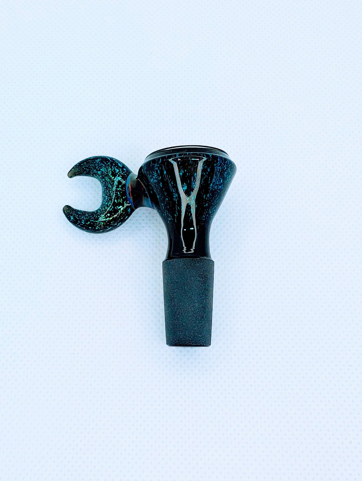 14mm Crescent Moon Crushed Opal Filter Screen Bowl Slide