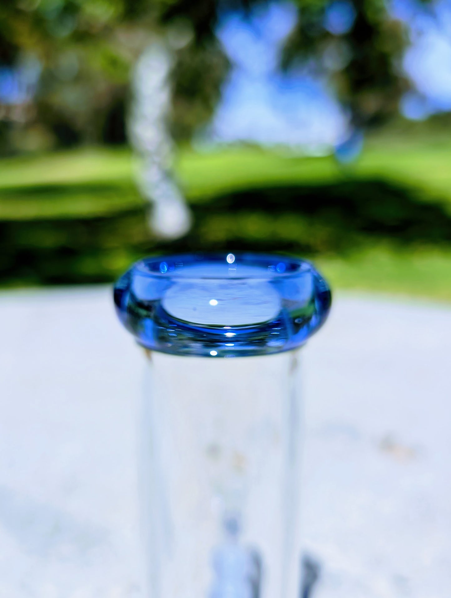 8" Classic Blue Beaker Premium Quality Glass Bong