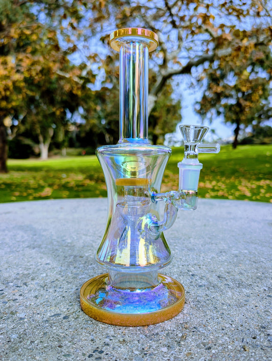 10" Thick Gold Rainbow Hourglass Rig