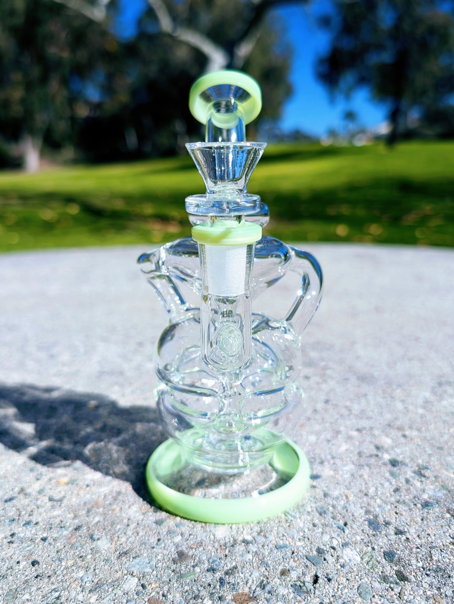 6.5" Green Fab Egg Recycler Rig