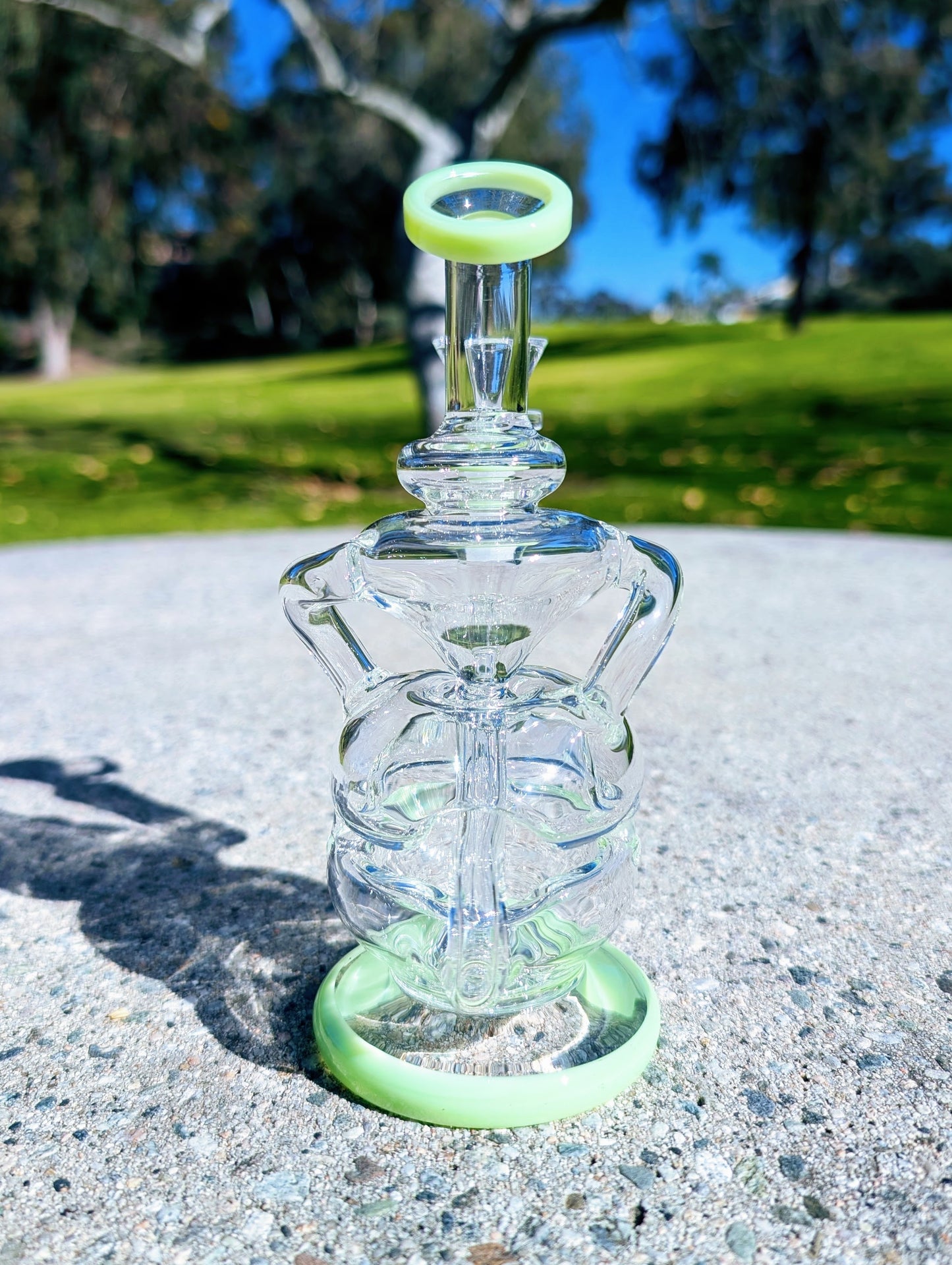 6.5" Green Fab Egg Recycler Rig