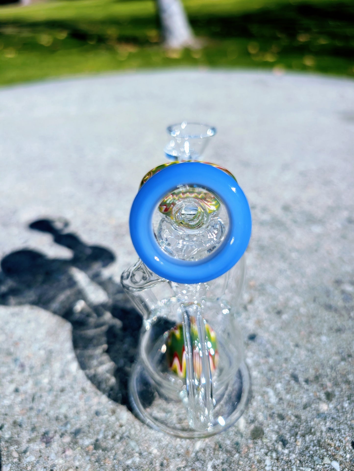 6” Blue Wig Wag Vortex Recycler Rig