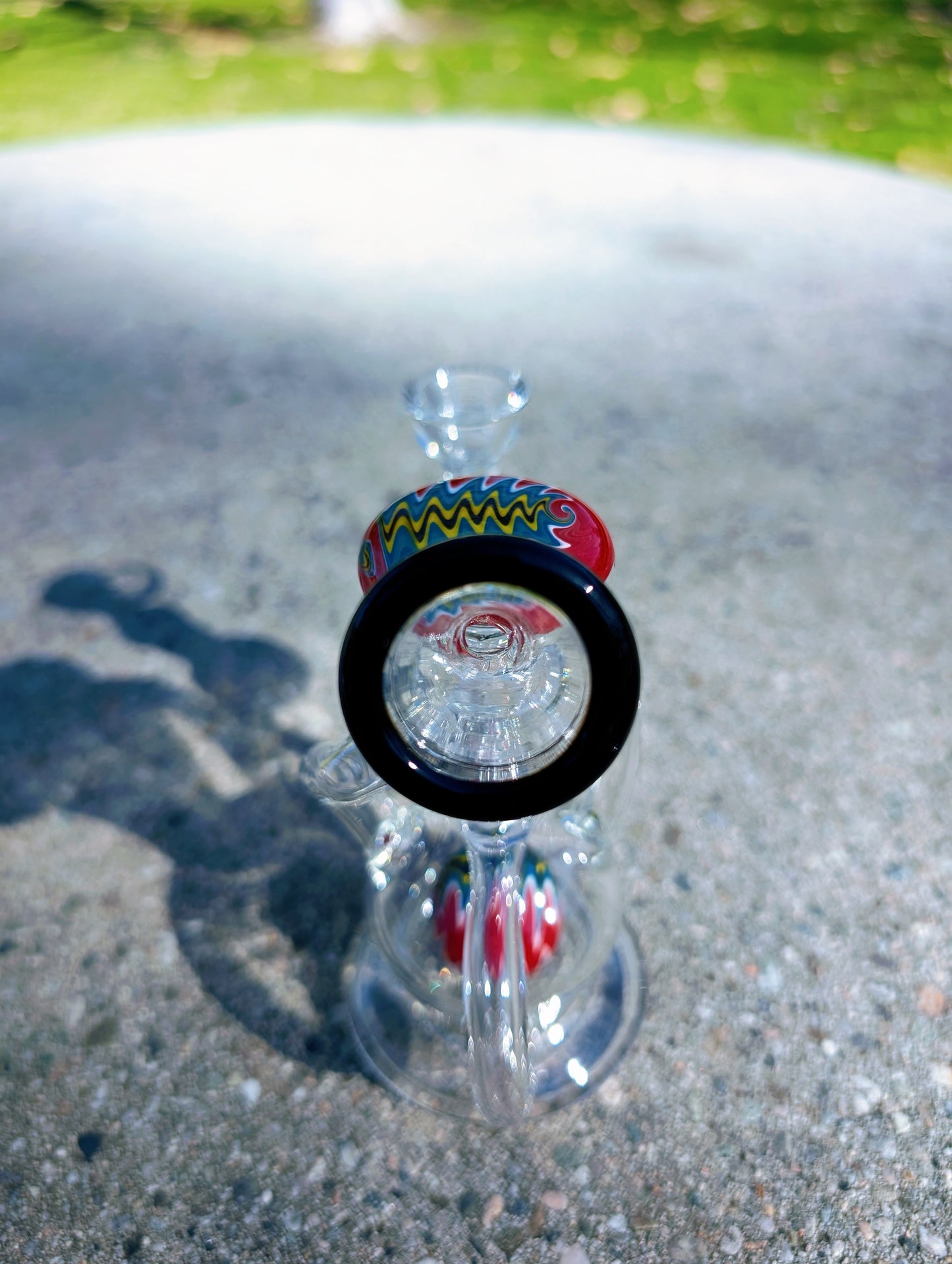 6” Black Wig Wag Vortex Recycler Rig