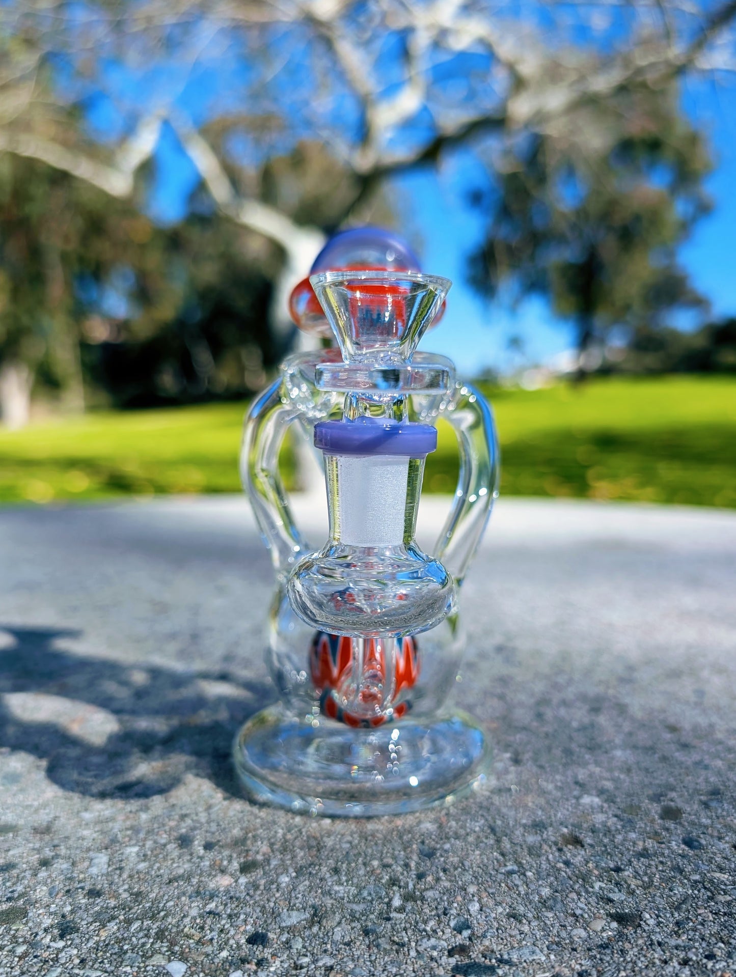 6” Purple Wig Wag Vortex Recycler Rig