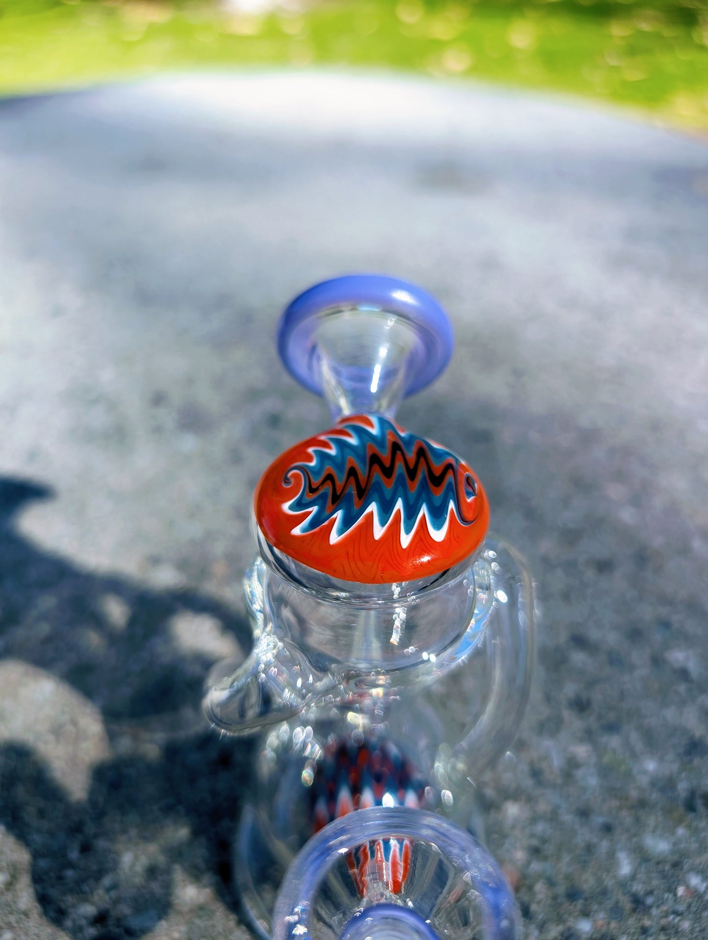 6” Purple Wig Wag Vortex Recycler Rig