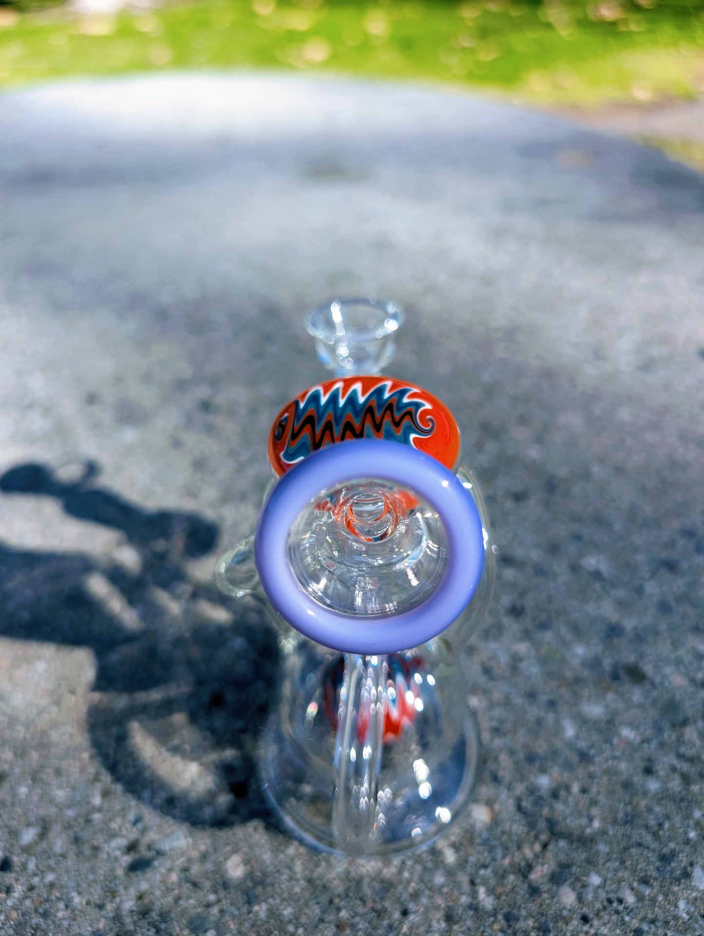6” Purple Wig Wag Vortex Recycler Rig