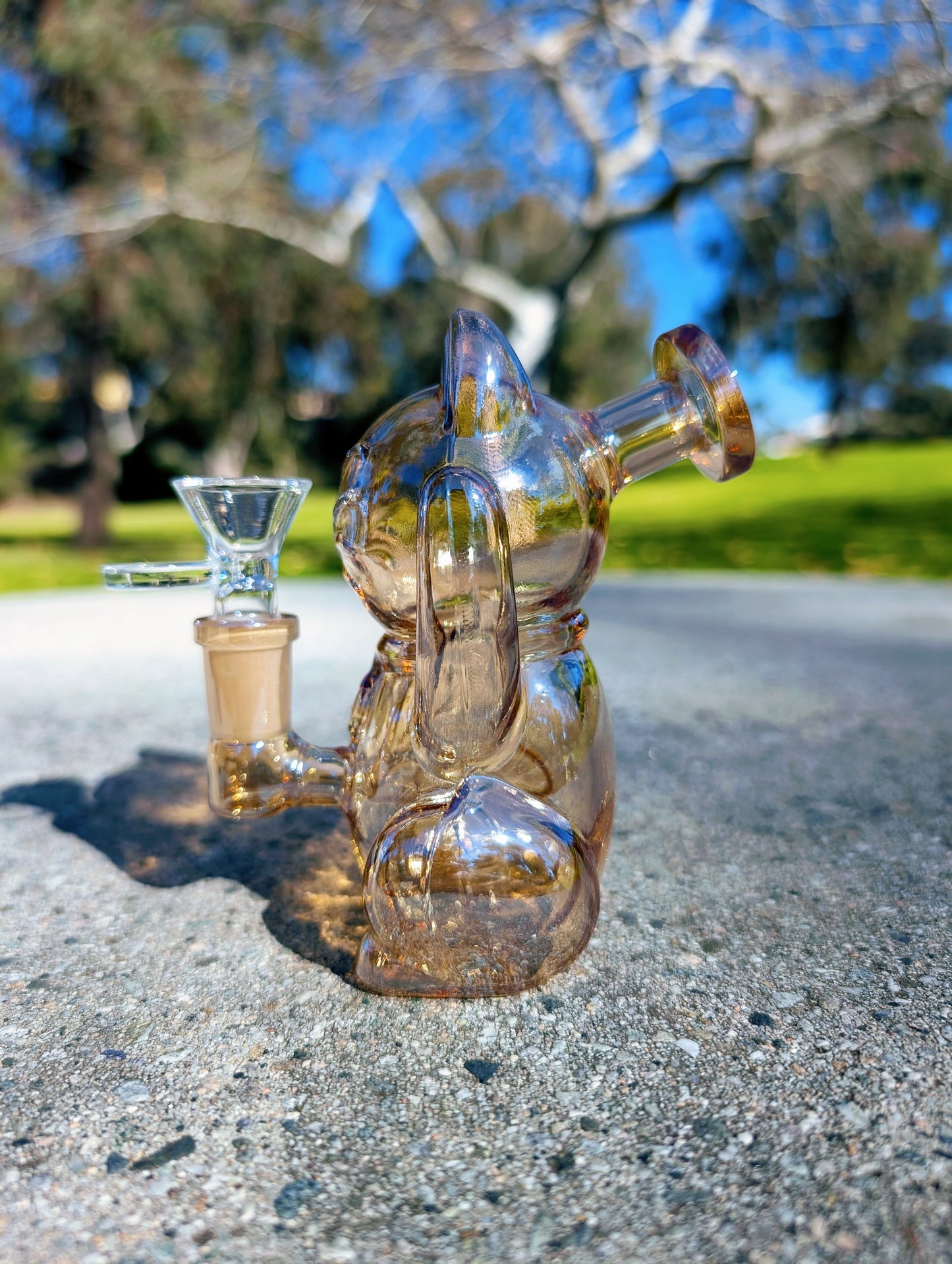 5.5" Gold Waving Lucky Cat Maneki Neko Rig