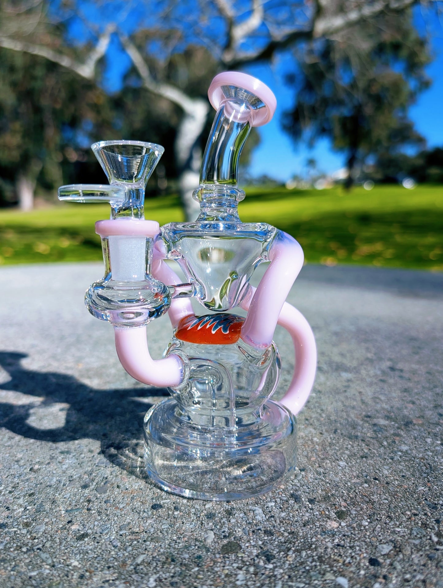 6.5" Pink Wig Wag Klein Recycler Rig