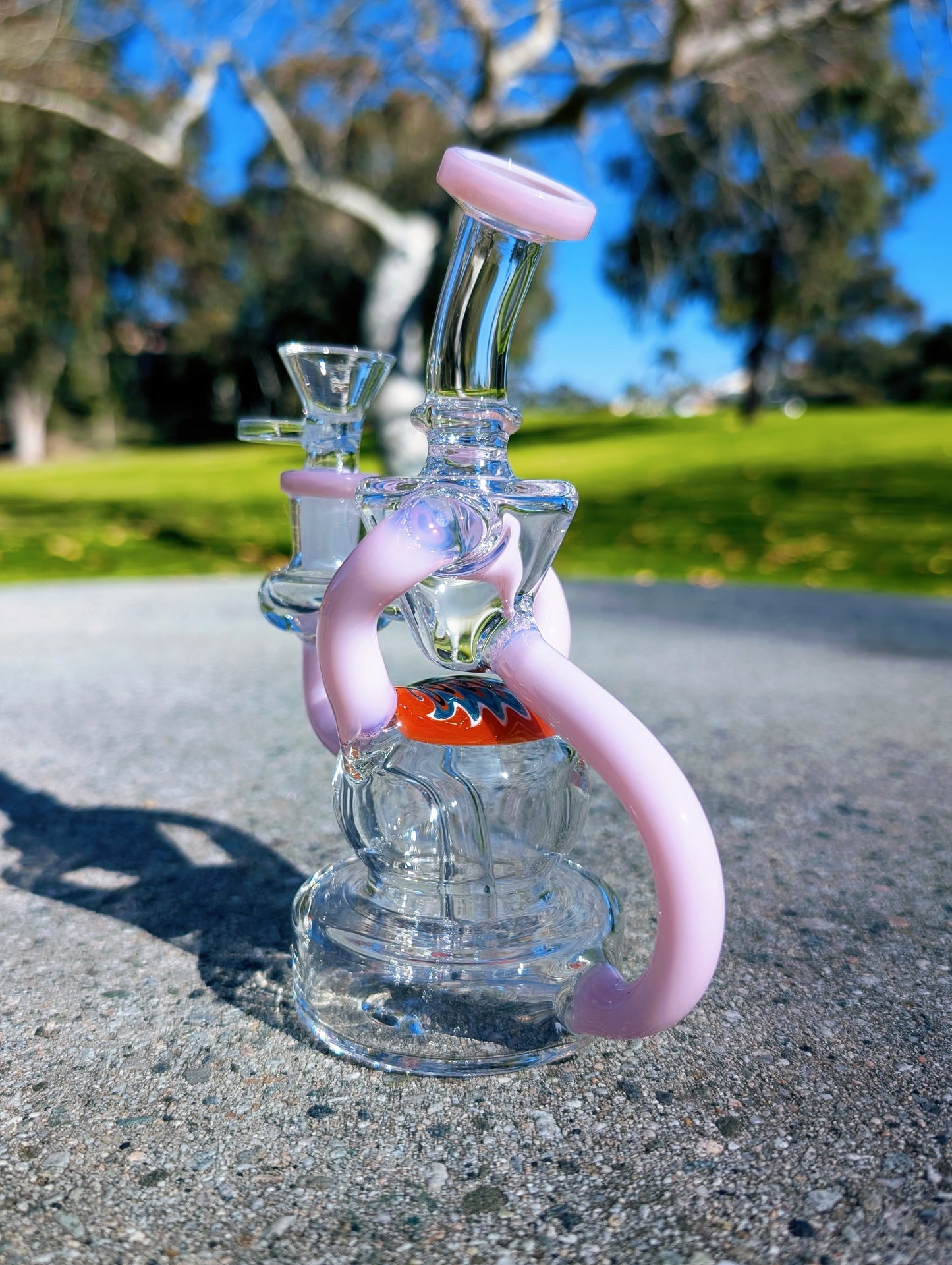 6.5" Pink Wig Wag Klein Recycler Rig