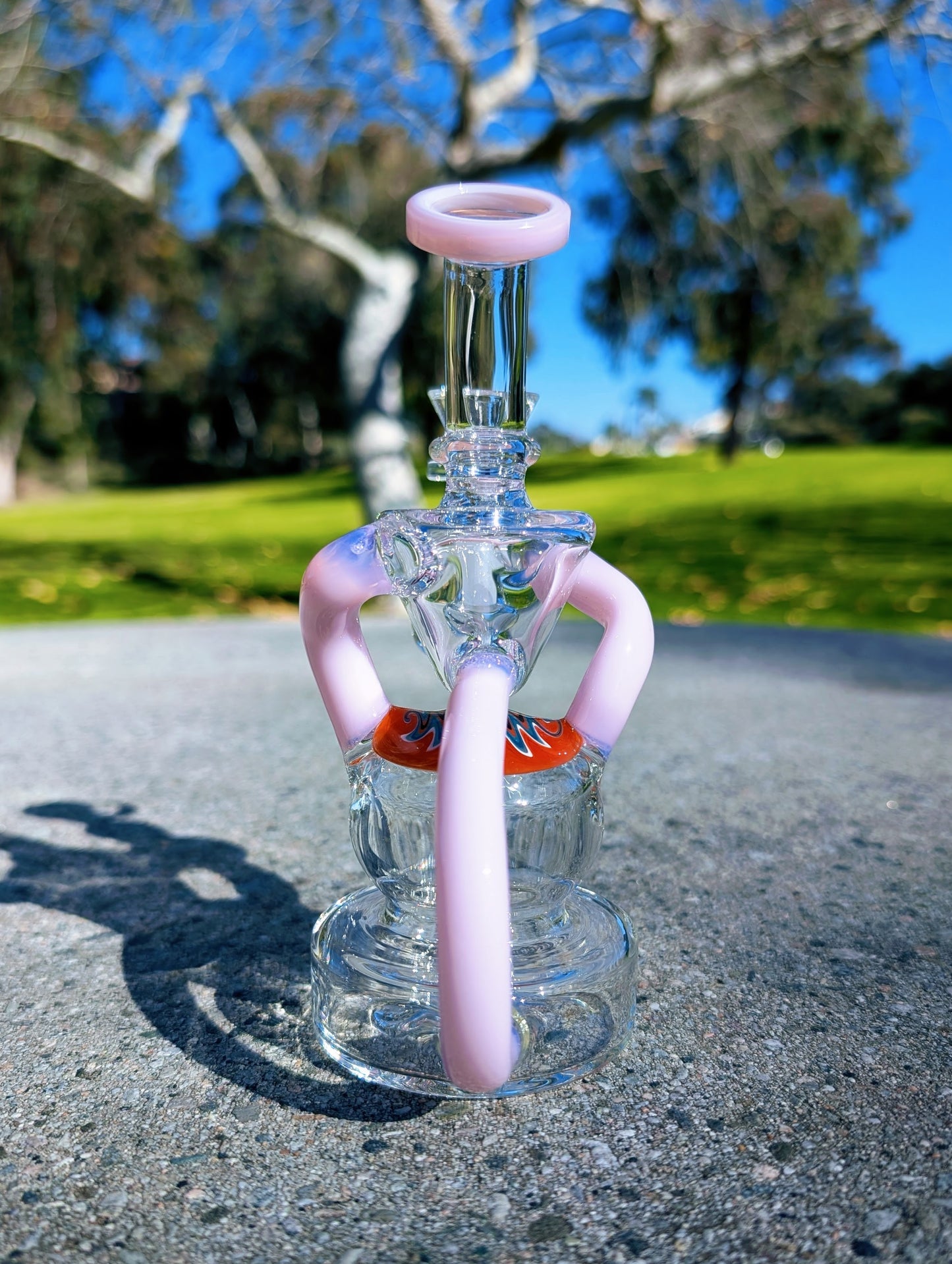 6.5" Pink Wig Wag Klein Recycler Rig