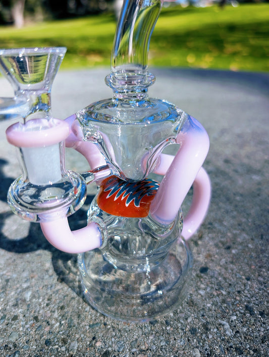 6.5" Pink Wig Wag Klein Recycler Rig