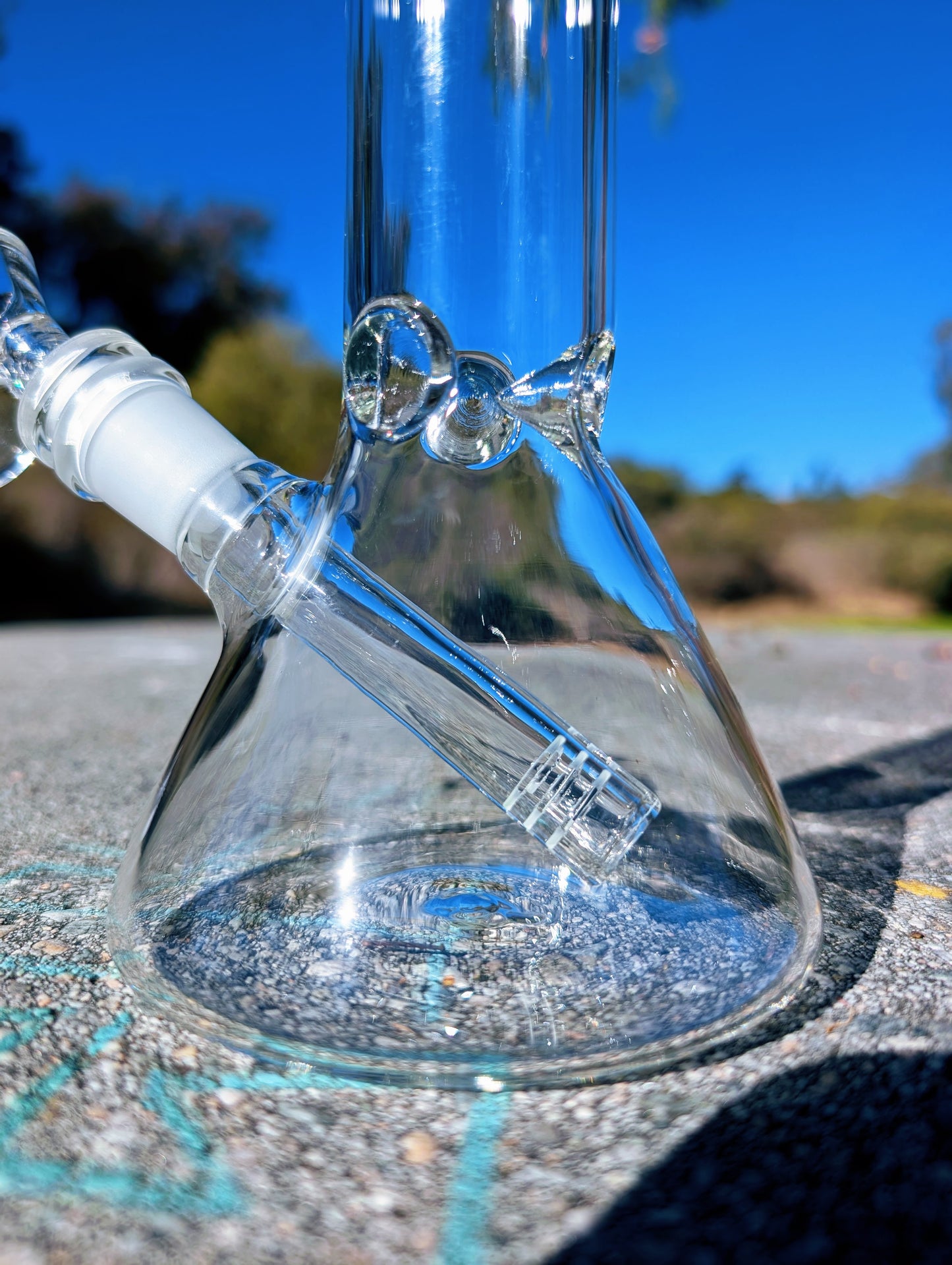 8" Classic Black Beaker Premium Quality Glass Bong