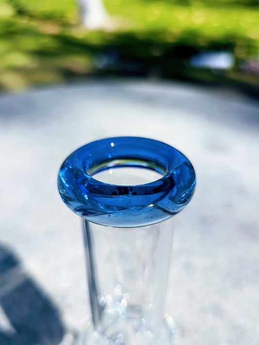 11" Blue Matrix Perc Beaker Premium Quality Glass Bong