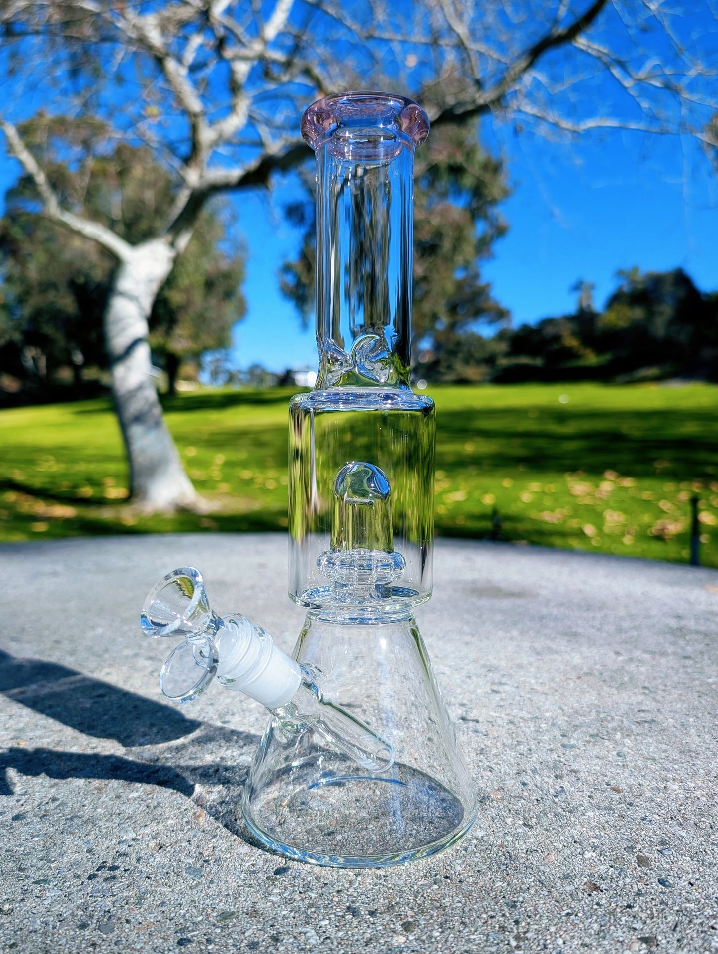 11" Pink Matrix Perc Beaker Premium Quality Glass Bong