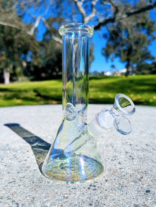 8" Rainbow Beaker Premium Quality Glass Bong