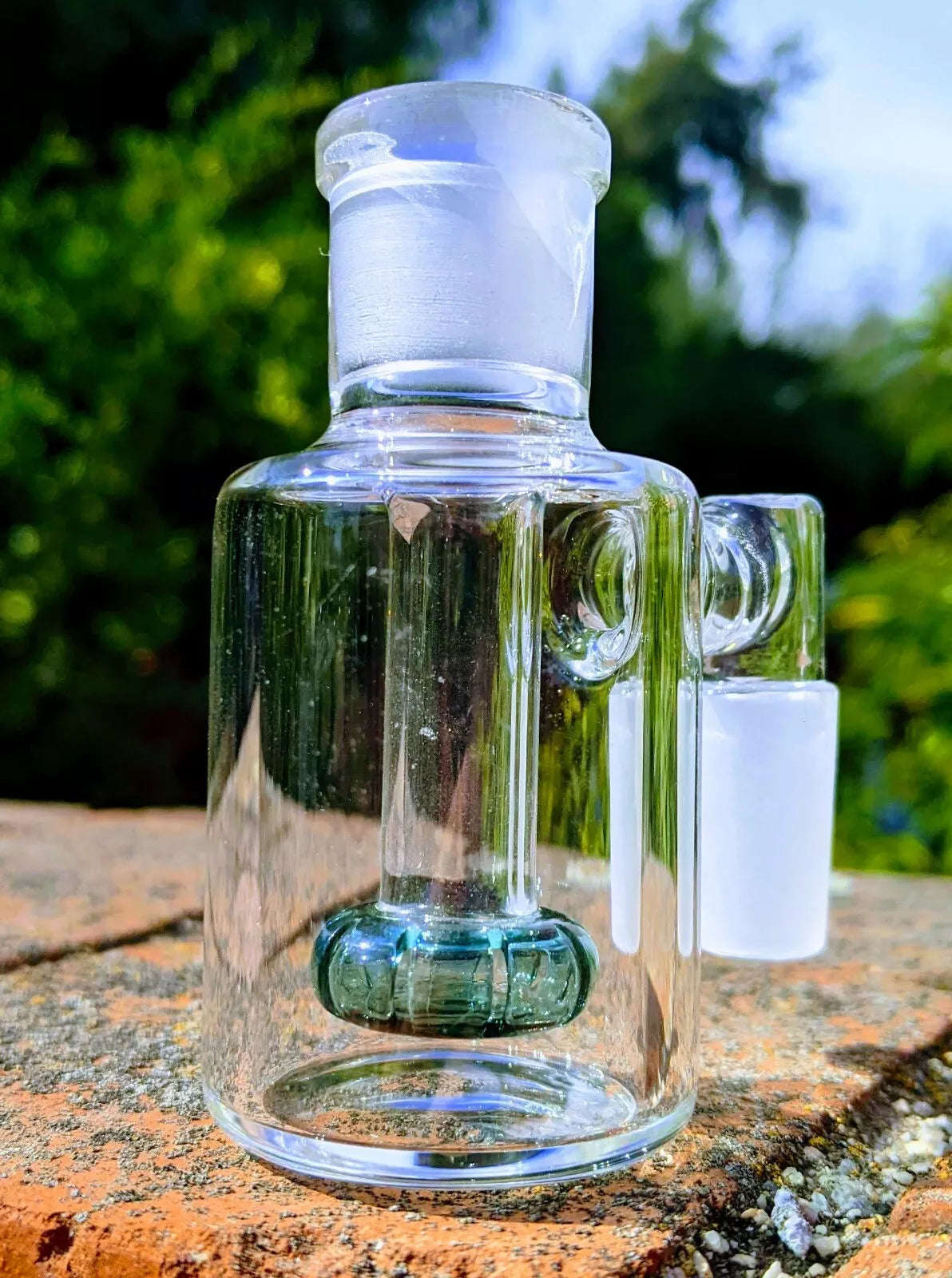 3" 14mm 90° Teal Mini Ash Catcher