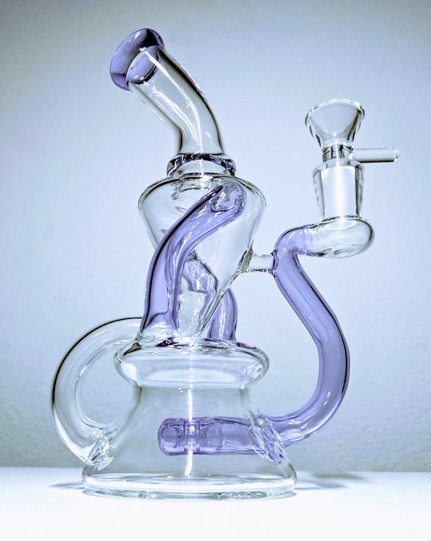 8" Purple Dual Uptake Klein Vortex Recycler