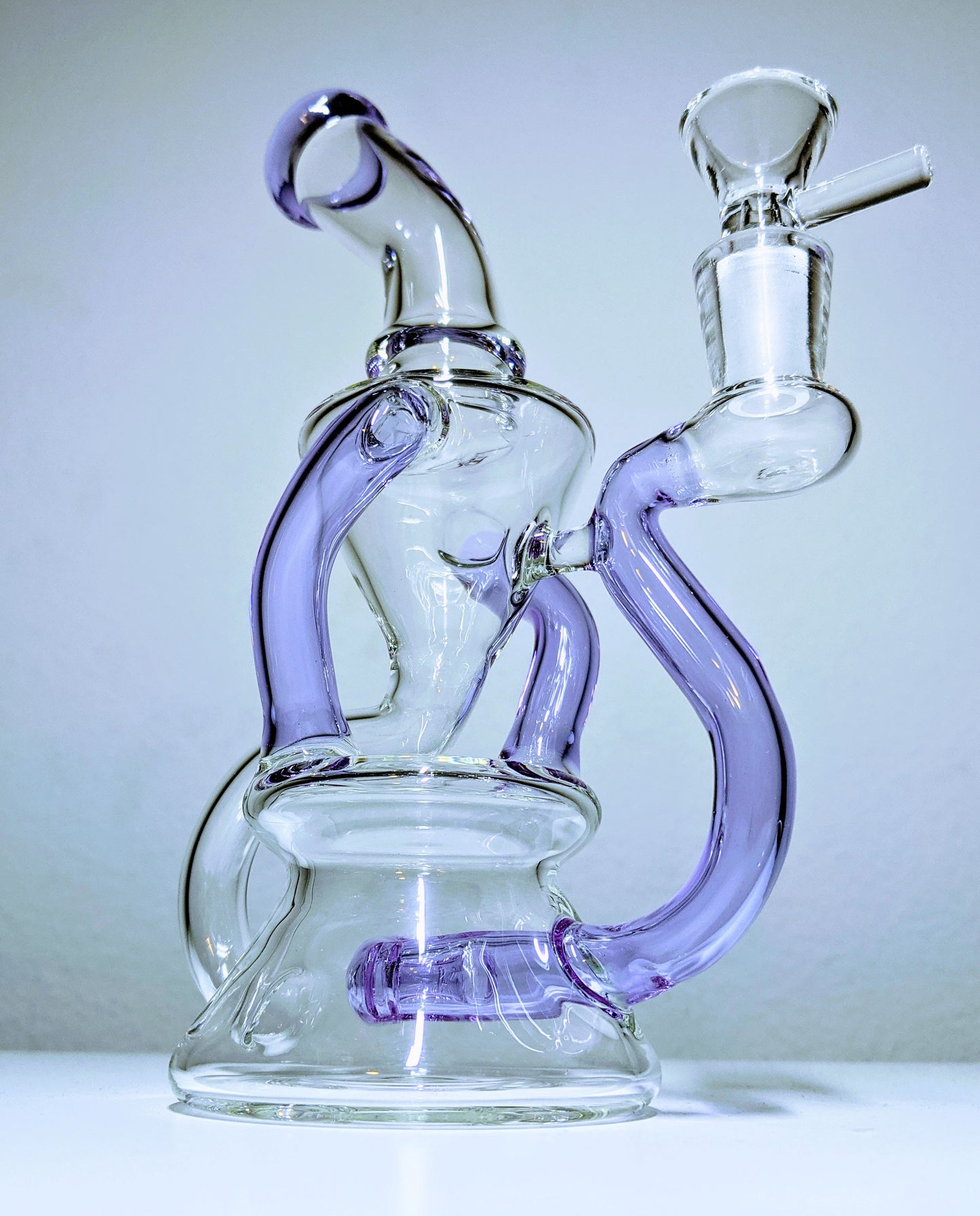 8" Purple Dual Uptake Klein Vortex Recycler