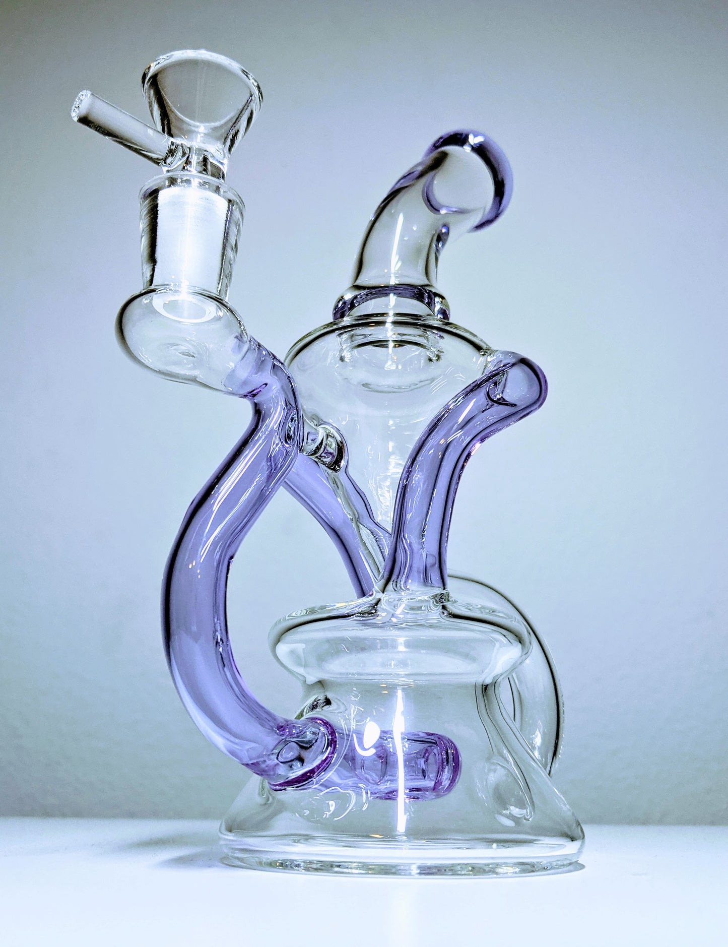 8" Purple Dual Uptake Klein Vortex Recycler