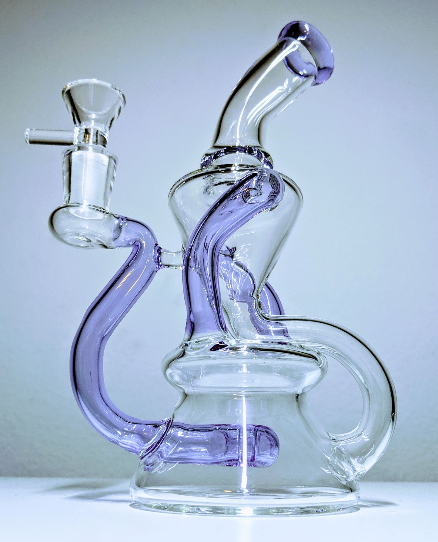 8" Purple Dual Uptake Klein Vortex Recycler