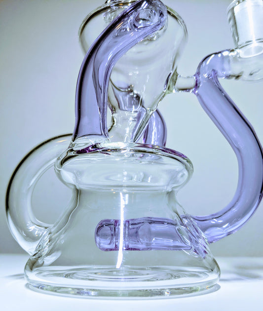 8" Purple Dual Uptake Klein Vortex Recycler