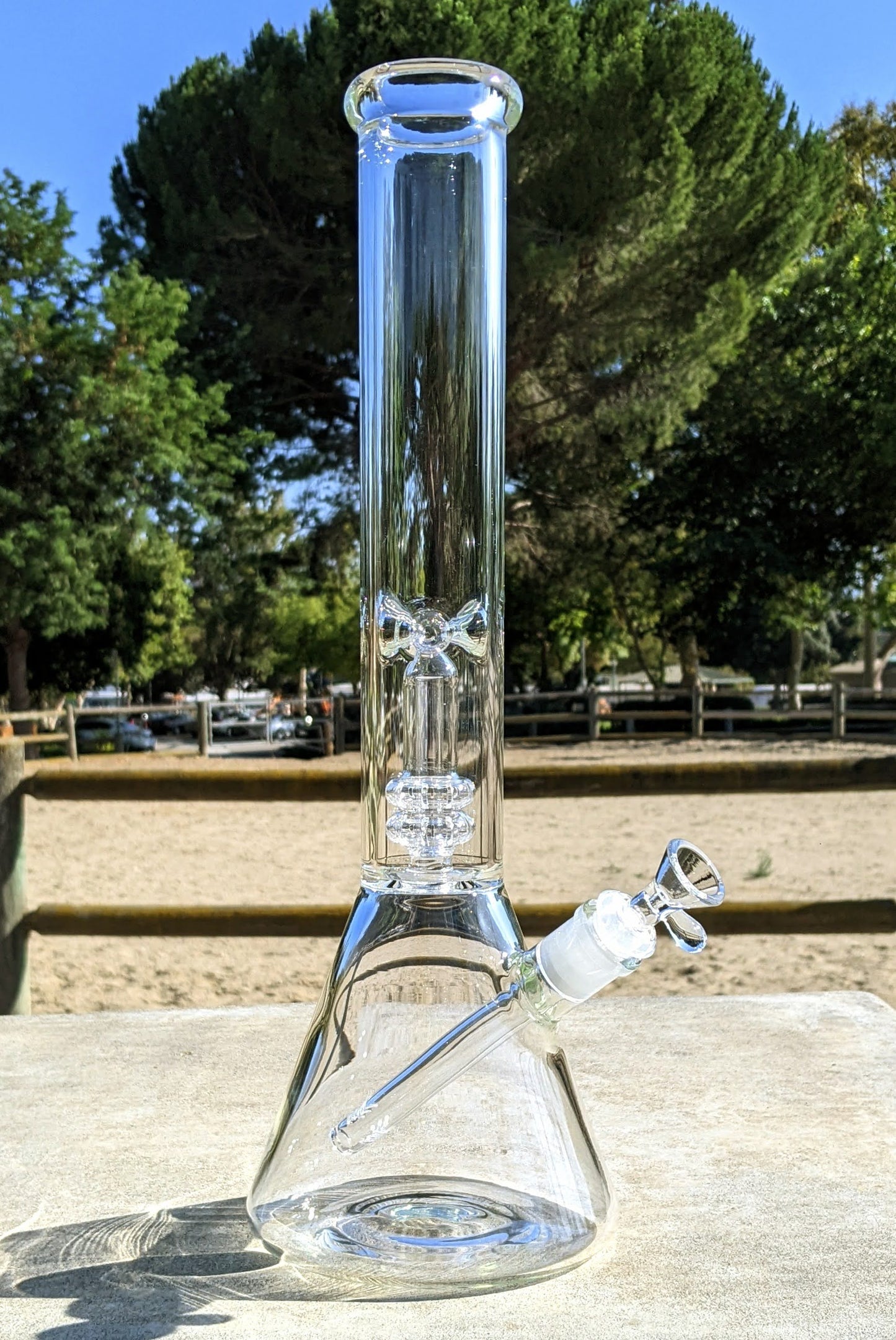 16" Heavy Duty Matrix Perc Beaker Glass Bong