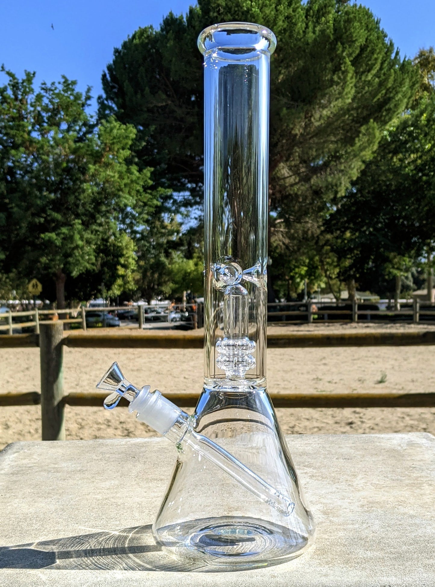 16" Heavy Duty Matrix Perc Beaker Glass Bong