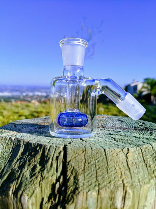 3" 14mm 45° Blue Mini Ash Catcher