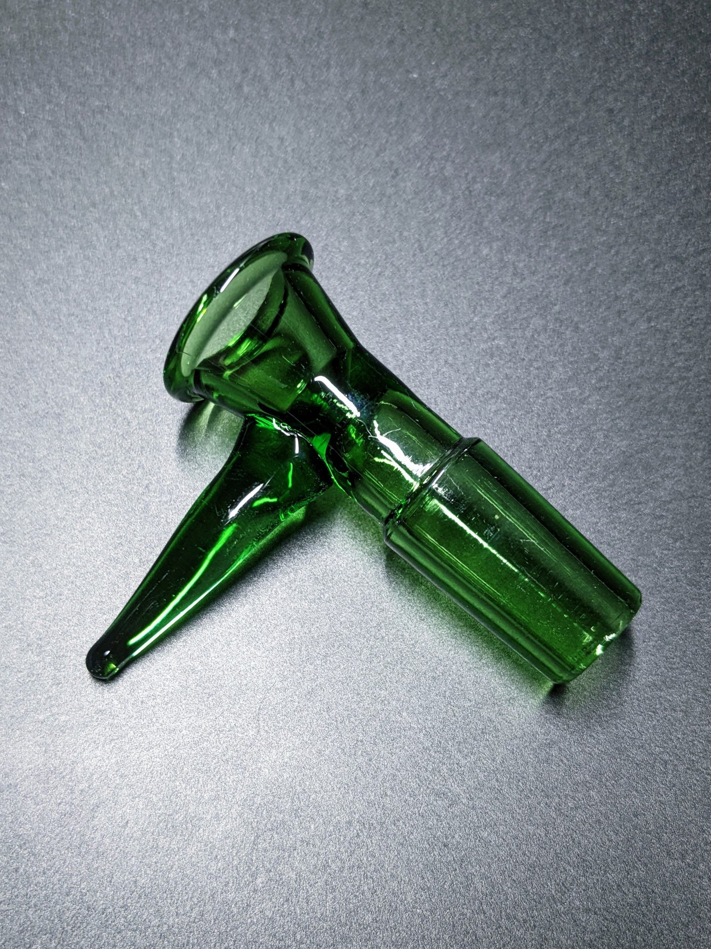 14mm Green Horn Glass Bowl Piece Slide