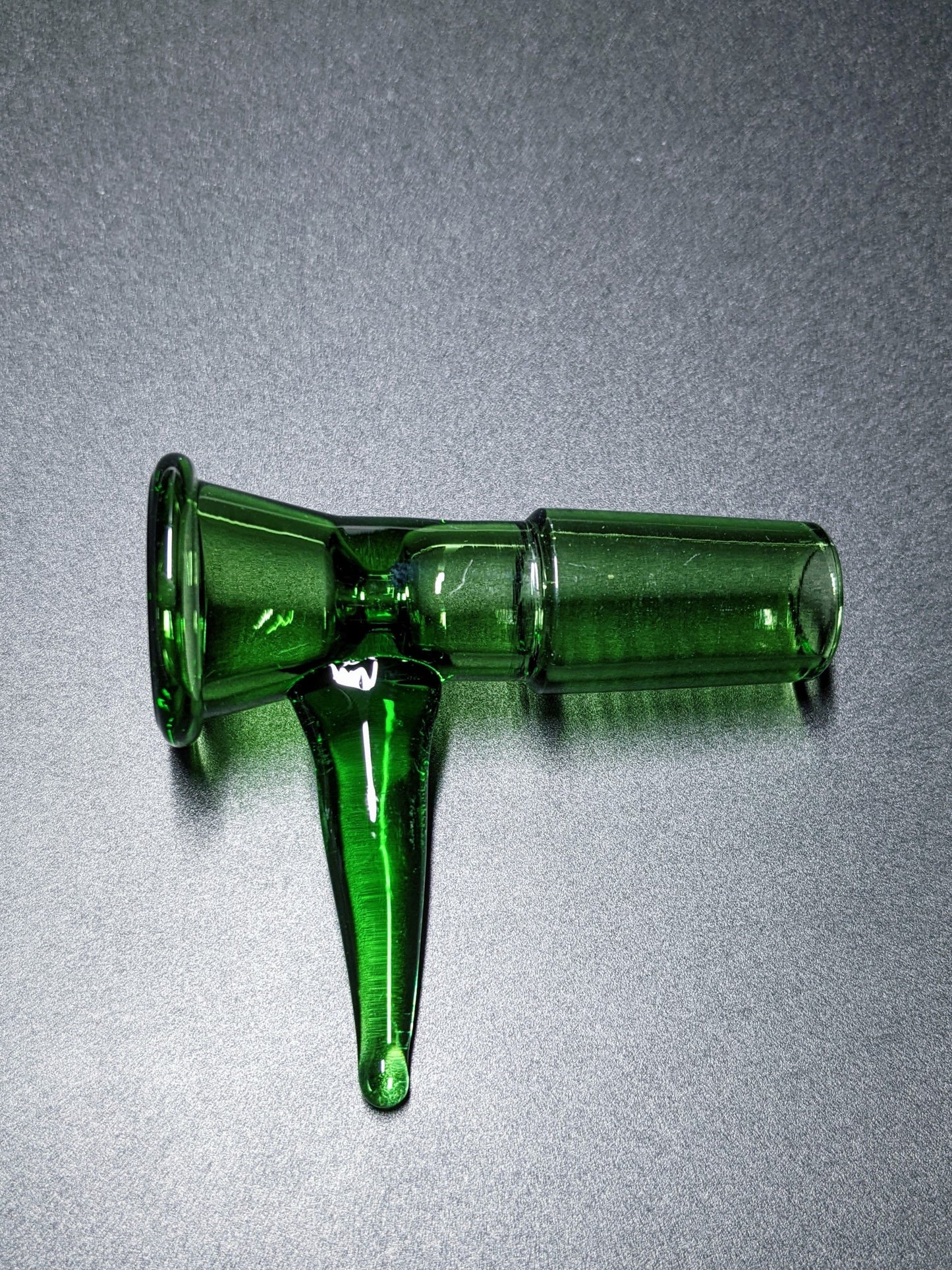 14mm Green Horn Glass Bowl Piece Slide