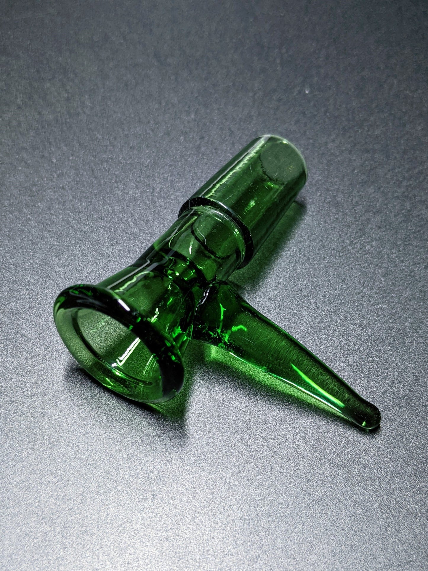 14mm Green Horn Glass Bowl Piece Slide