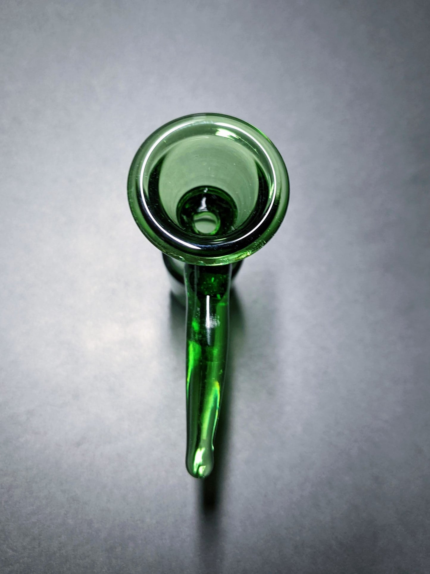 14mm Green Horn Glass Bowl Piece Slide