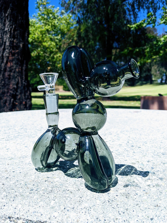 7" Black Good Boy Dog Rig w/ Banger & Bowl Combo