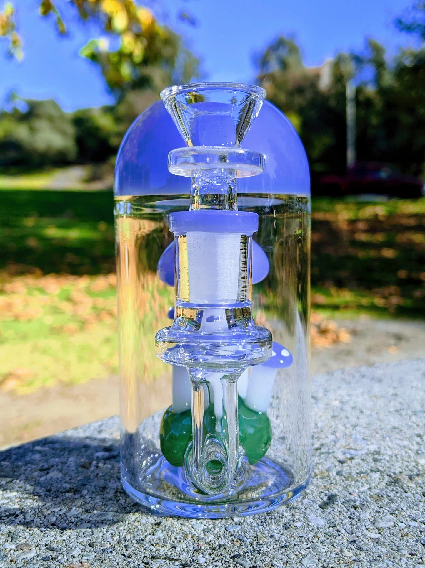 6" Blue Capsule Mushroom Forest Rig