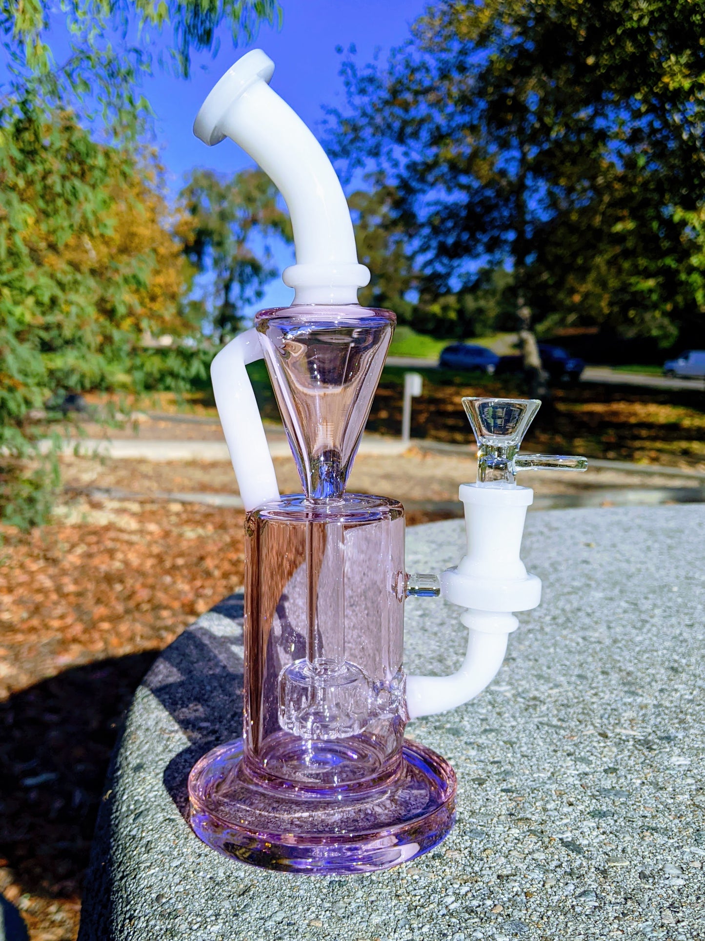 9" Pink Premium Klein Recycler Rig