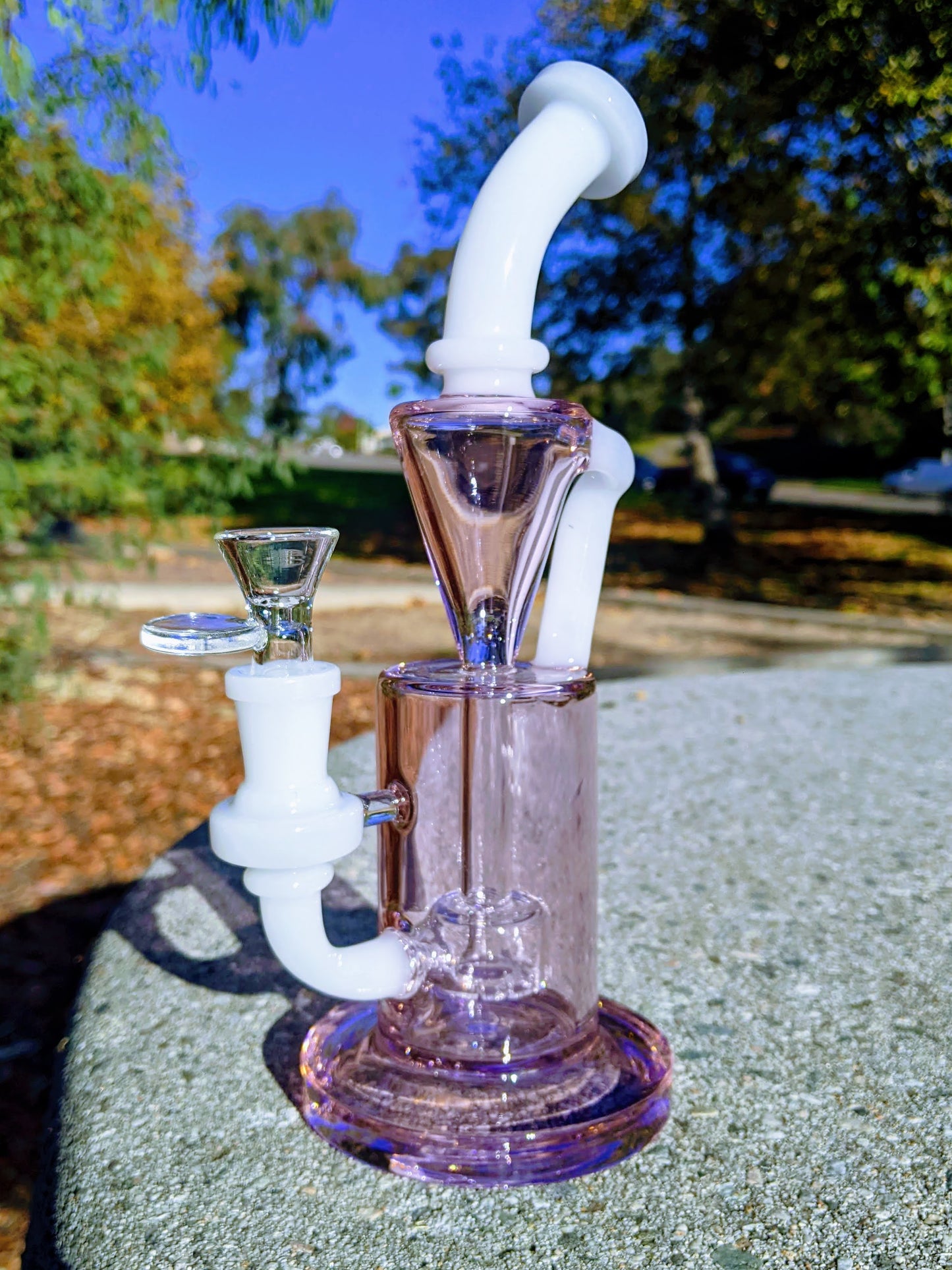 9" Pink Premium Klein Recycler Rig