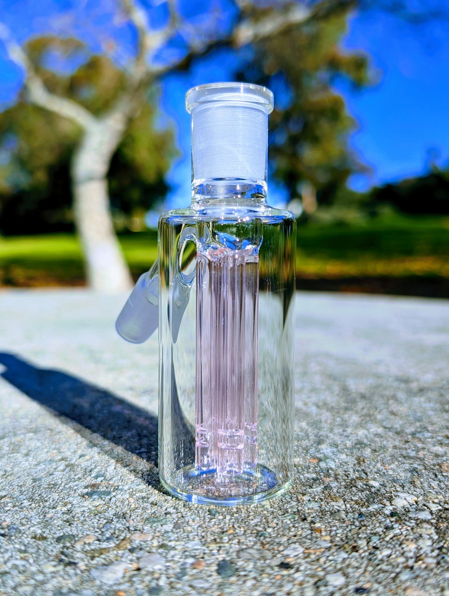 4" 14mm 45° Pink Quad Tree Perc Ash Catcher