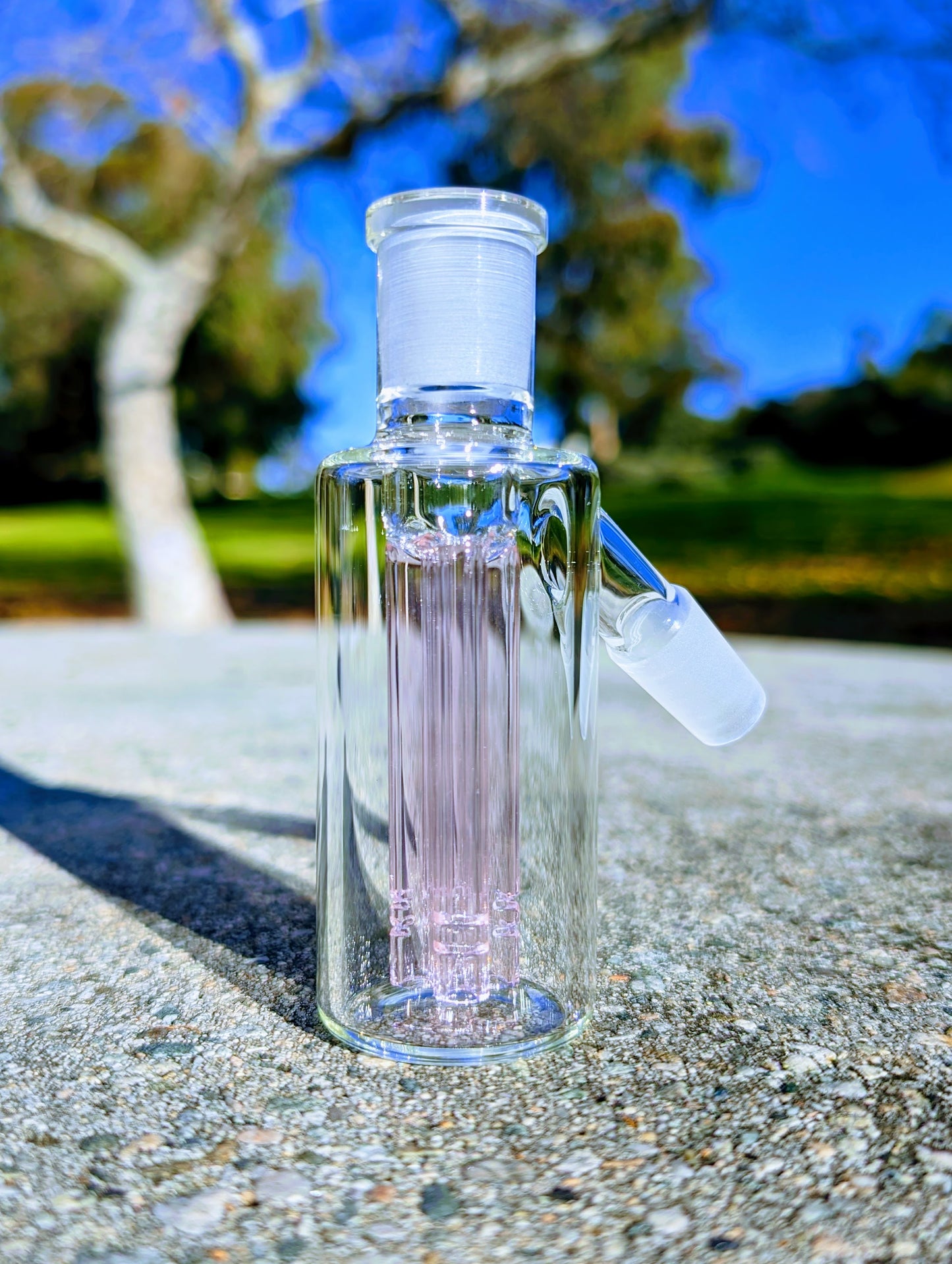 4" 14mm 45° Pink Quad Tree Perc Ash Catcher