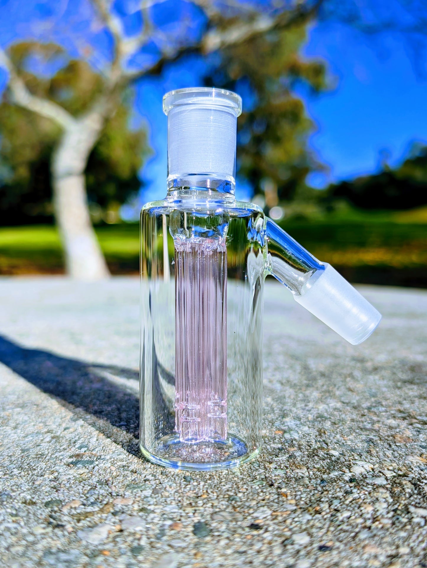 4" 14mm 45° Pink Quad Tree Perc Ash Catcher