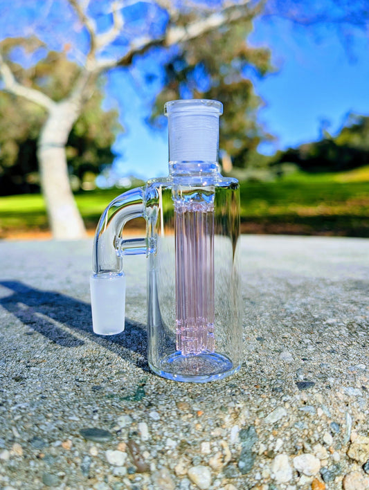 4" 14mm 90° Pink Quad Tree Perc Ash Catcher