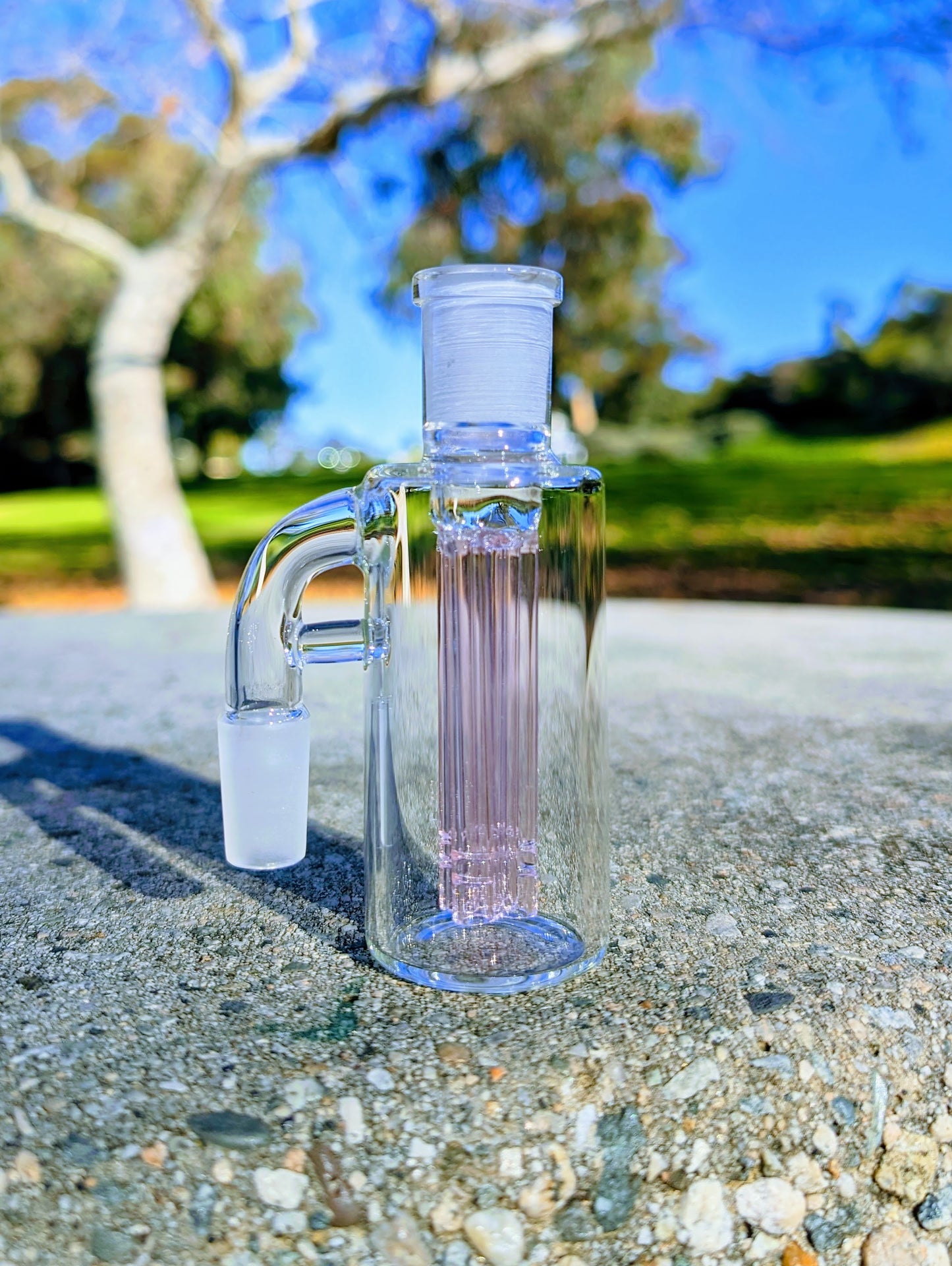 4" 14mm 90° Pink Quad Tree Perc Ash Catcher