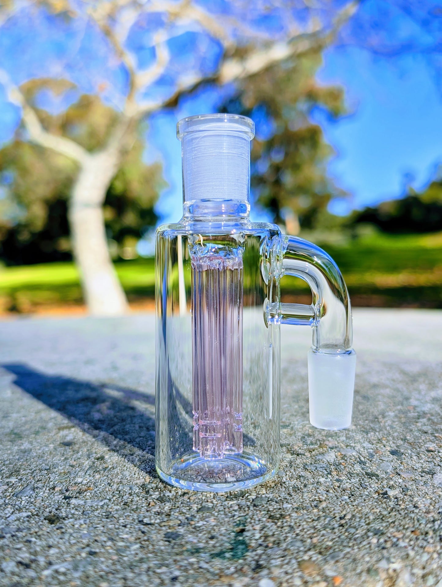 4" 14mm 90° Pink Quad Tree Perc Ash Catcher