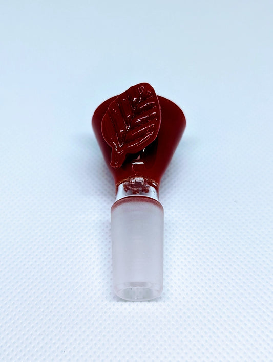 14mm Red Leaf Handle Star Screen Filter Bowl Slide